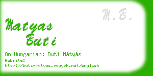 matyas buti business card